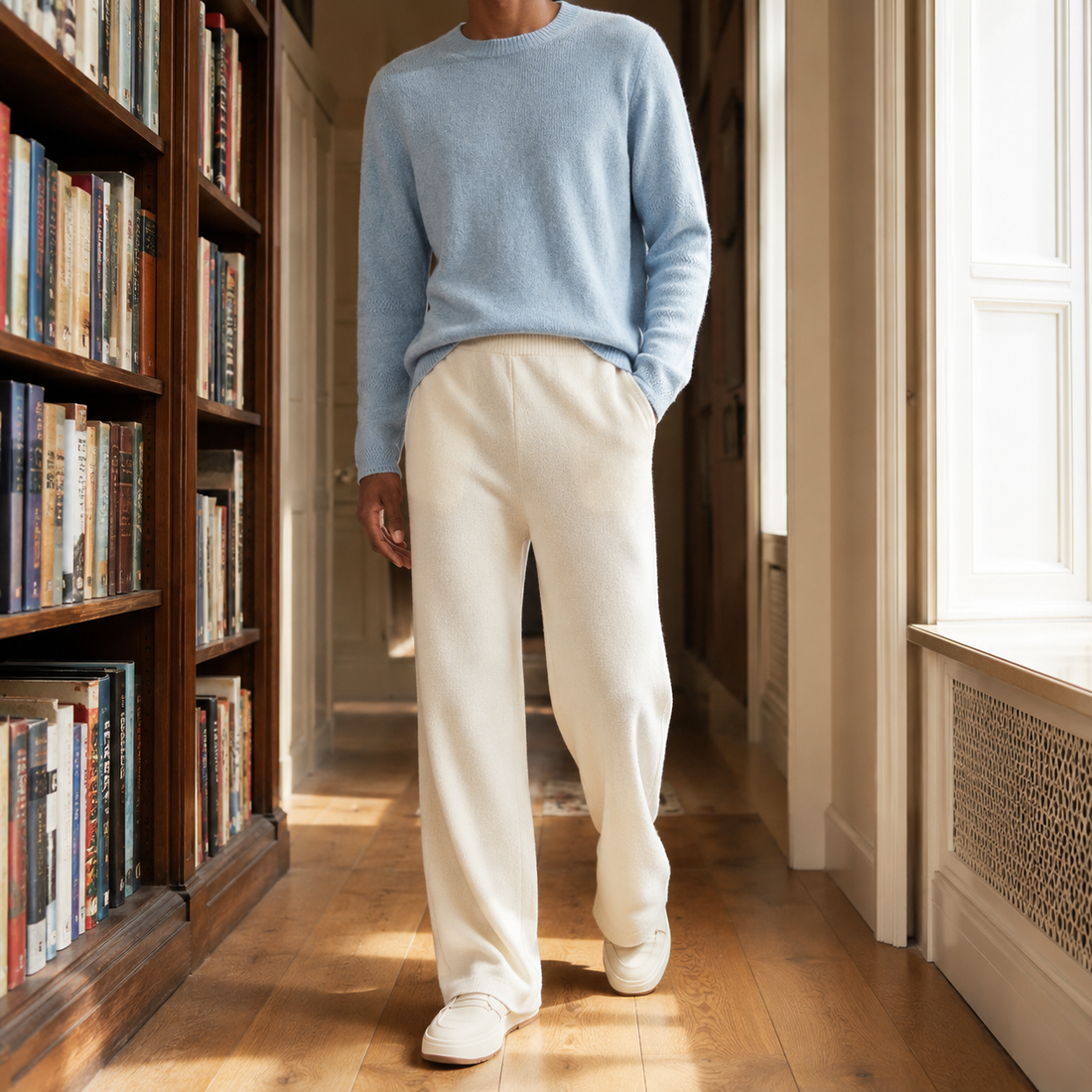 Florian Merino Wool Pants - Ivory