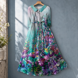 Liliana-Faye Watercolour Maxi Dress - Multicolour