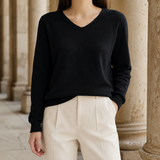 Ameline V Neck Sweater - Black