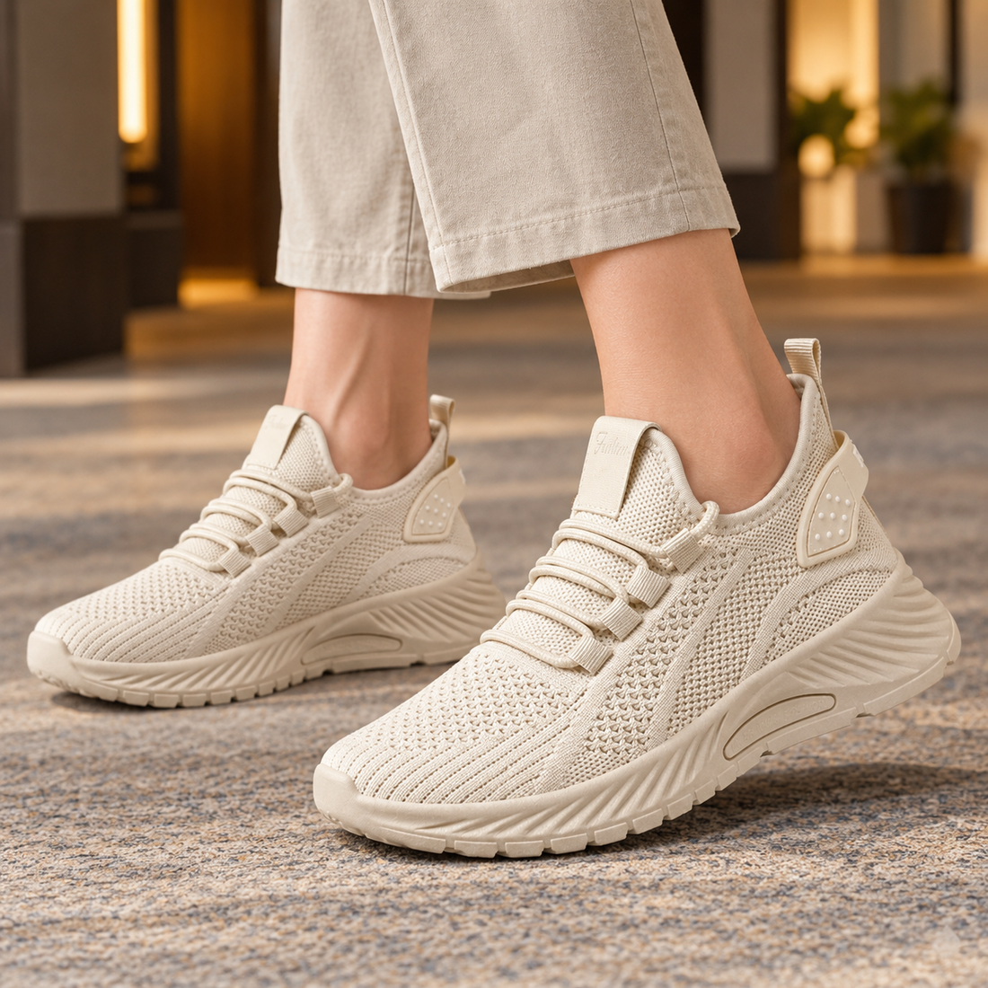 Cervini Breathable Sneakers - Beige