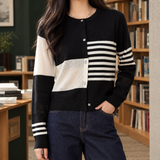 Maxine-Belle Crewneck Cardigan - Black