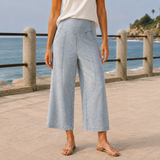 Meredith-Elise Sculpted Wide Leg Pants - Sky