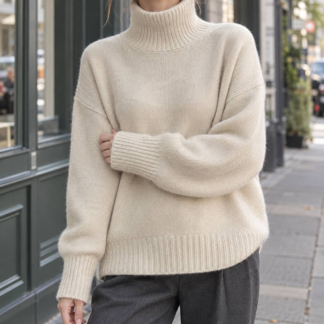 Sylvaine-Eve Turtleneck Sweater - Off White