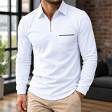 Knox Zip Polo - White