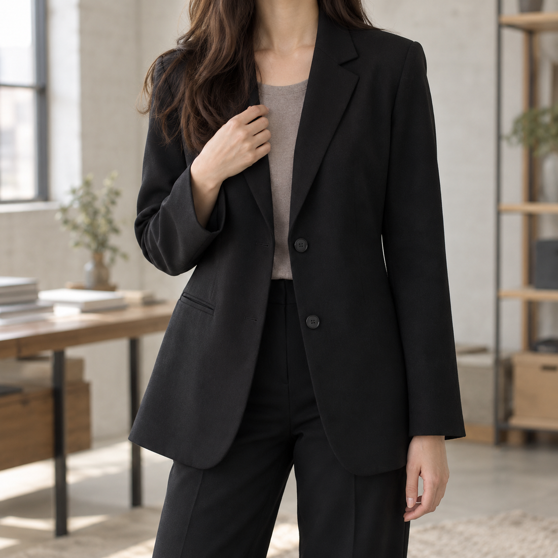 Bronwen-Louise Relaxed Blazer - Temperament Black