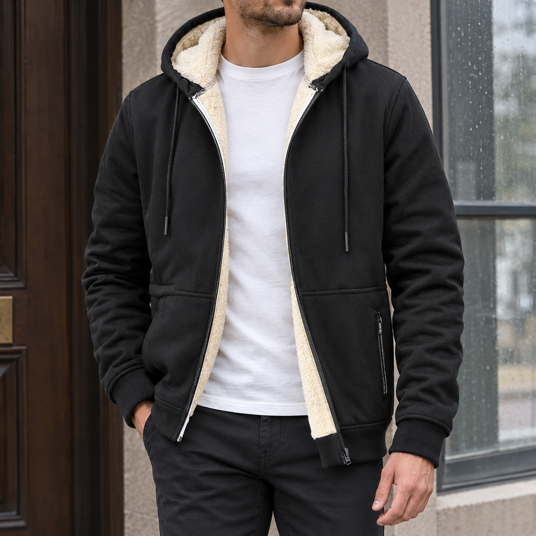 Sterling Fleece-Lined Jacket - Black