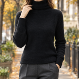 Alma-Lane Turtleneck Sweater - Black