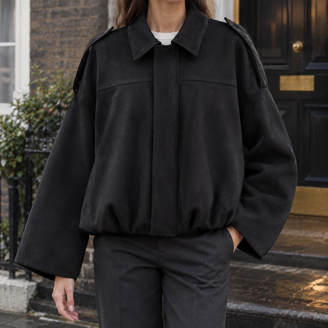 Gwendolyn Suede Jacket - Black