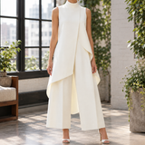 Rhea-Kate Layered Pant Set - White