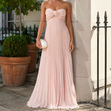 Lorelei-Hope Pleated Maxi Dress - Blush Pink