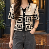 Thea Crochet Cardigan - Black