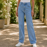 Maia Wide-Leg Jeans - Light Blue