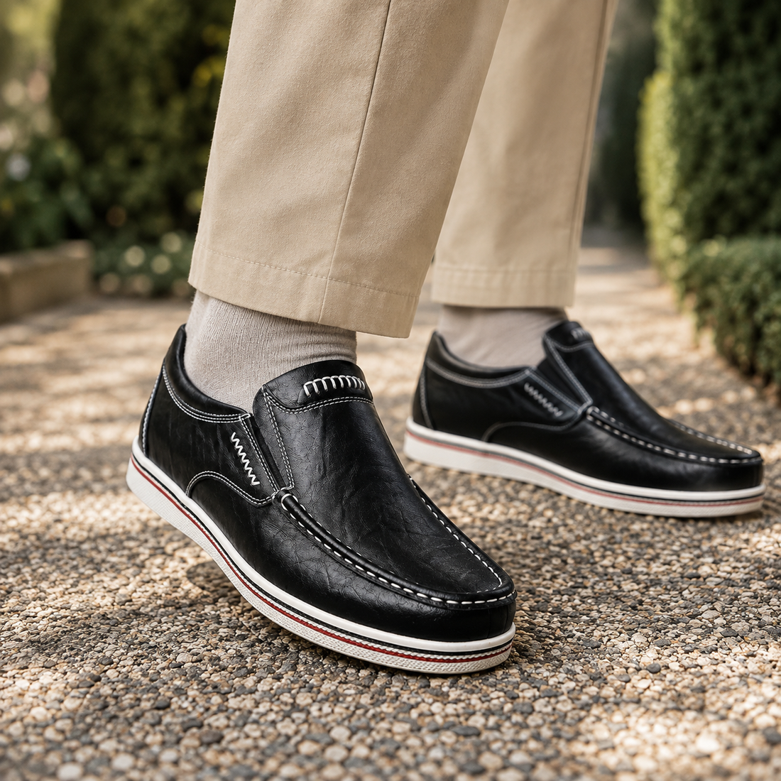 Sienna Leather Loafers - Black