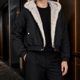 Marco Plush Trim Jacket - Black