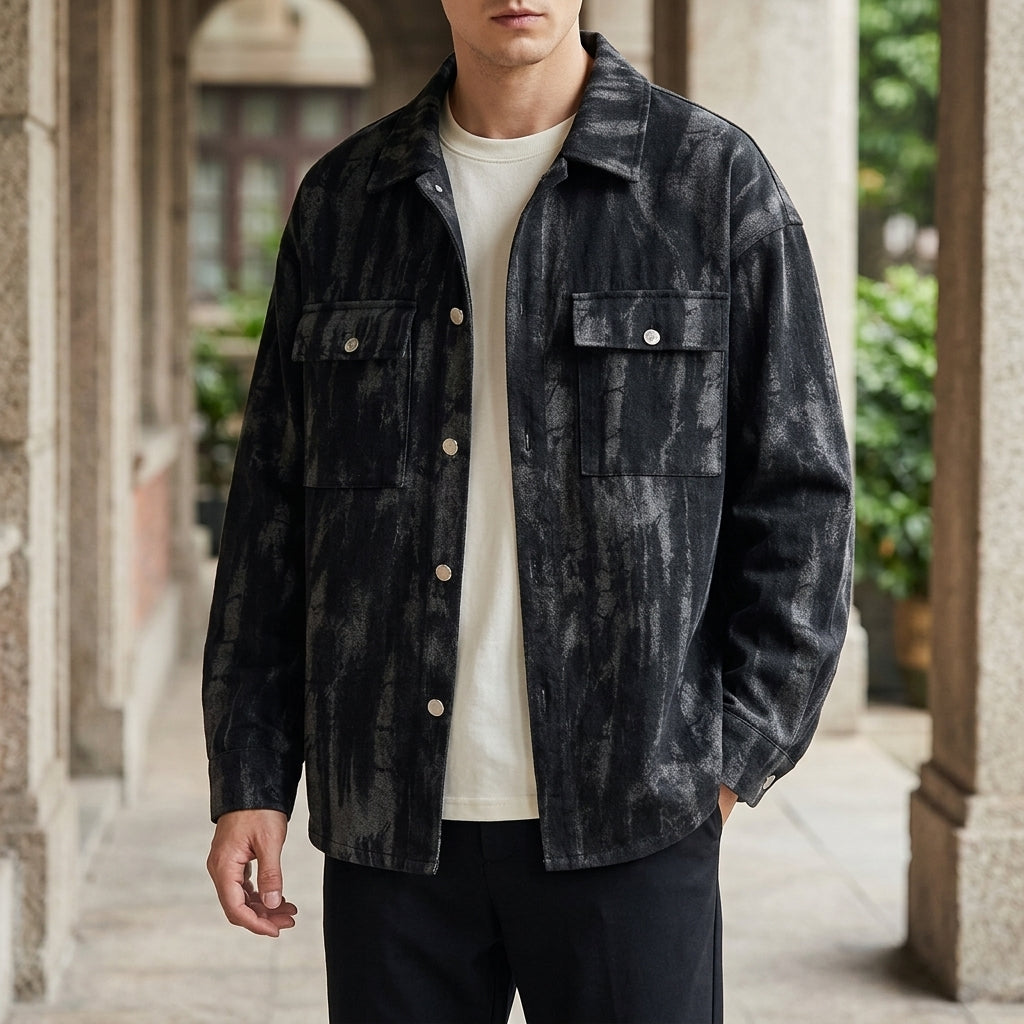 Harlan Relaxed Denim Jacket - Black Denim Jacket