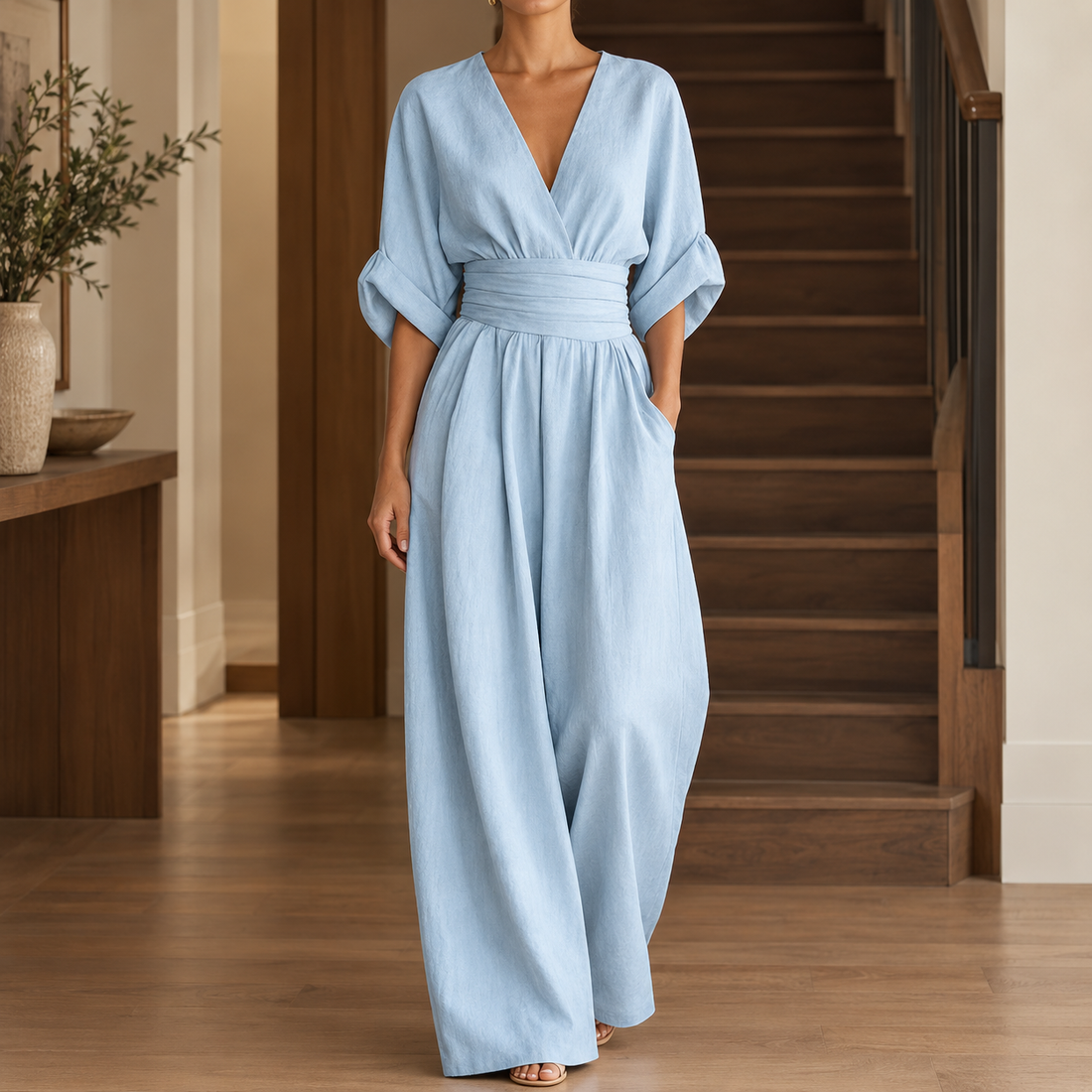 Mathilde Wrap Jumpsuit - White