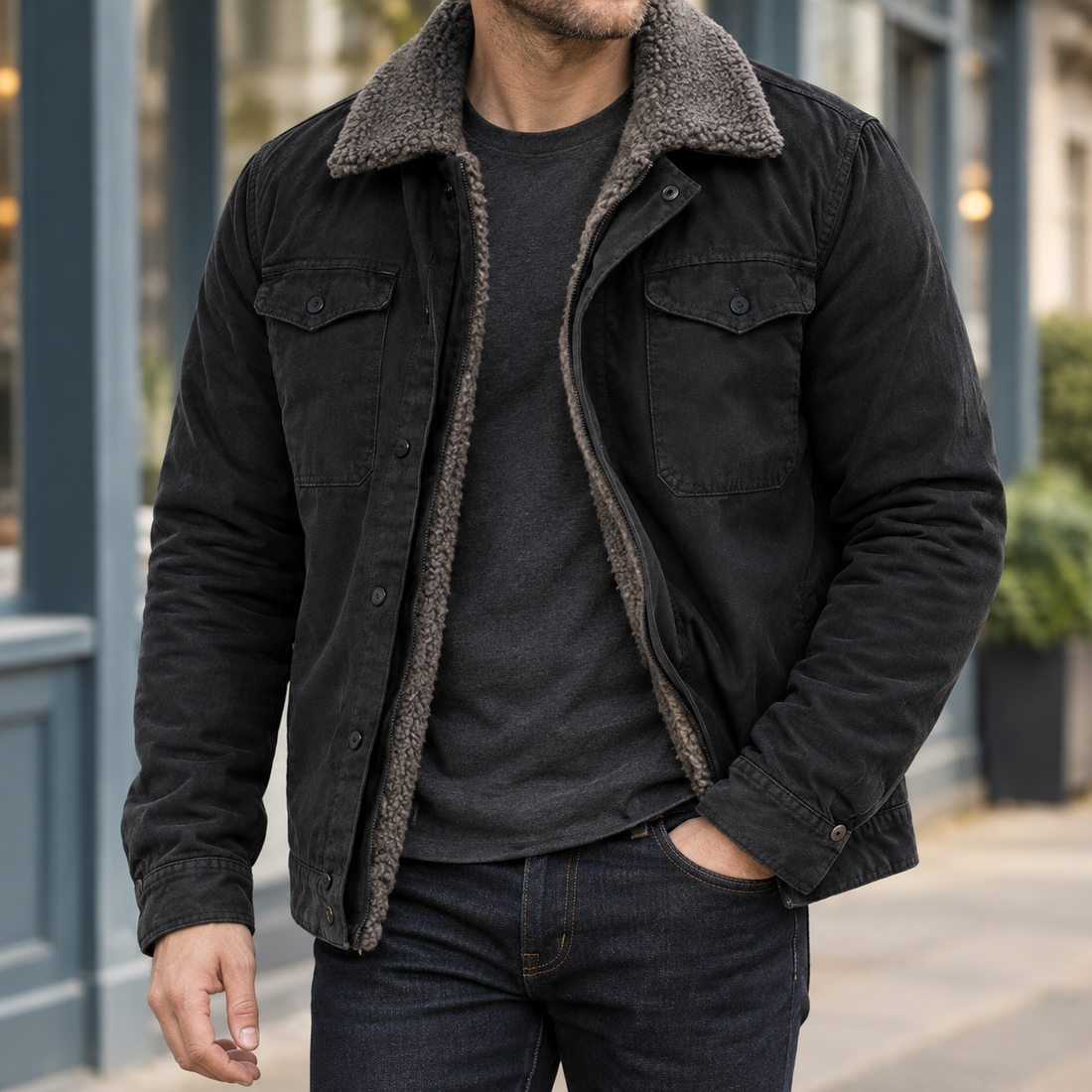 Caleb Western Jacket - Black