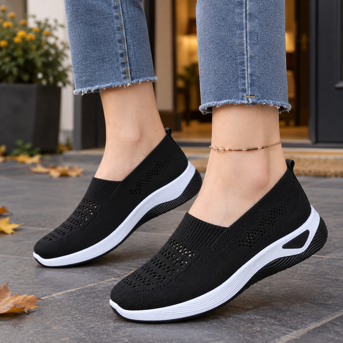 Crivelli-Lucca Slip-On Sneakers - Black