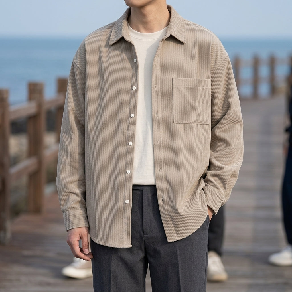 Mason Corduroy Shirt - Beige