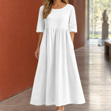Marissa-Kate Gathered Maxi Dress - White
