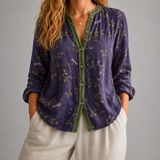 Willa Botanical Blouse - Purple