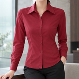 Yolande-Hope Slim Fit Shirt - Burgundy