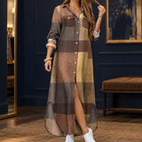Dahlia-Rae Maxi Shirt Dress - Brown