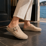 Bernardi Buckle Mules - Beige