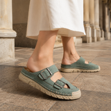 Peretti Buckle Sandals - Green