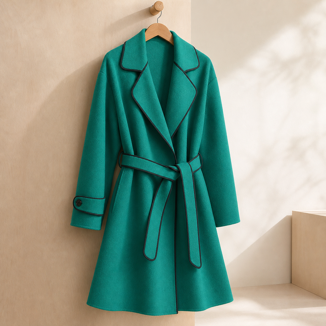Amabel-Kate Cashmere Coat - Green