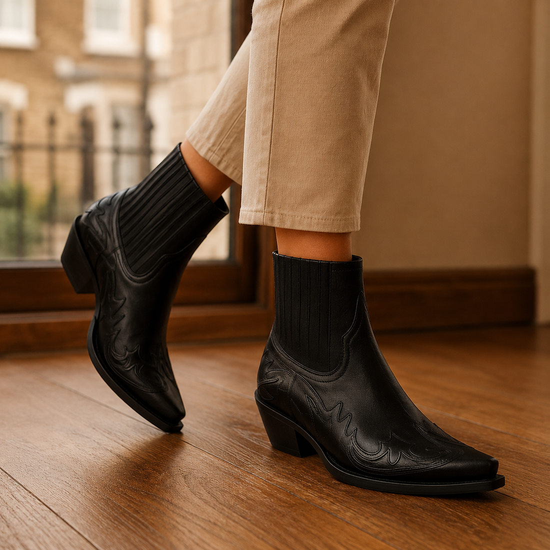 Bartoli Western Boots - Black