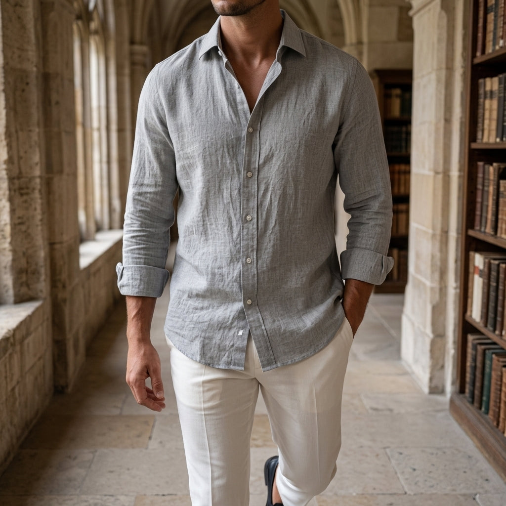 Hudson Textured Shirt - Gray