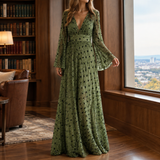 Rosalie-Faye Shimmer Maxi Dress - Green