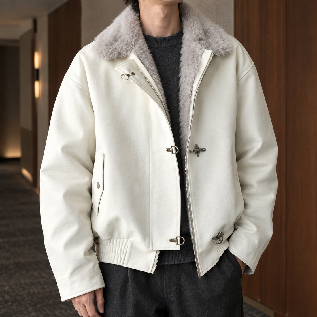 Harlan Buckle Jacket - Off White