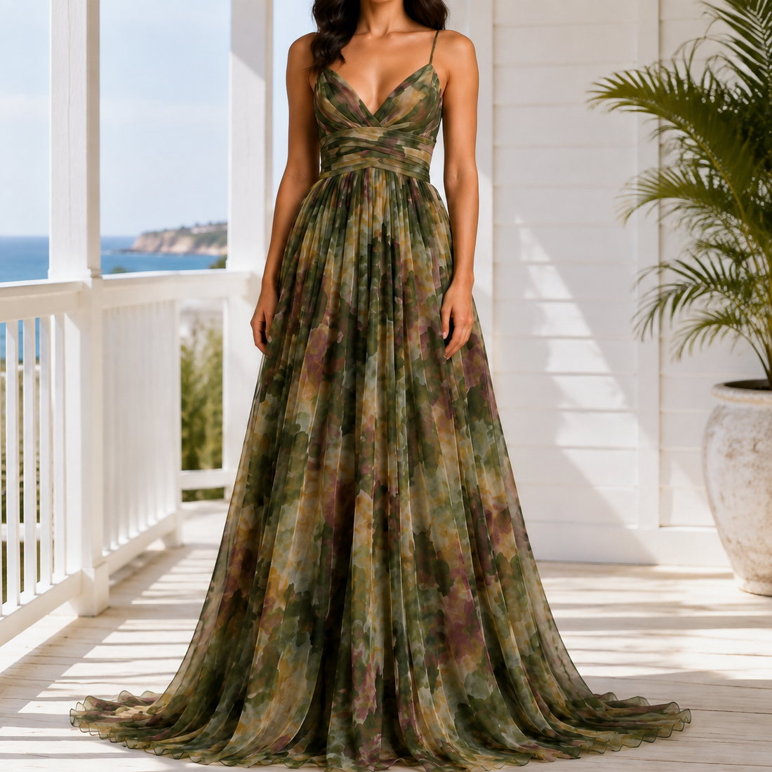 Bianca-Kate Floral Maxi Dress - Green
