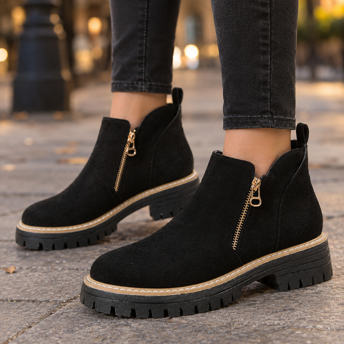 Piccini Side Zip Boots - Black