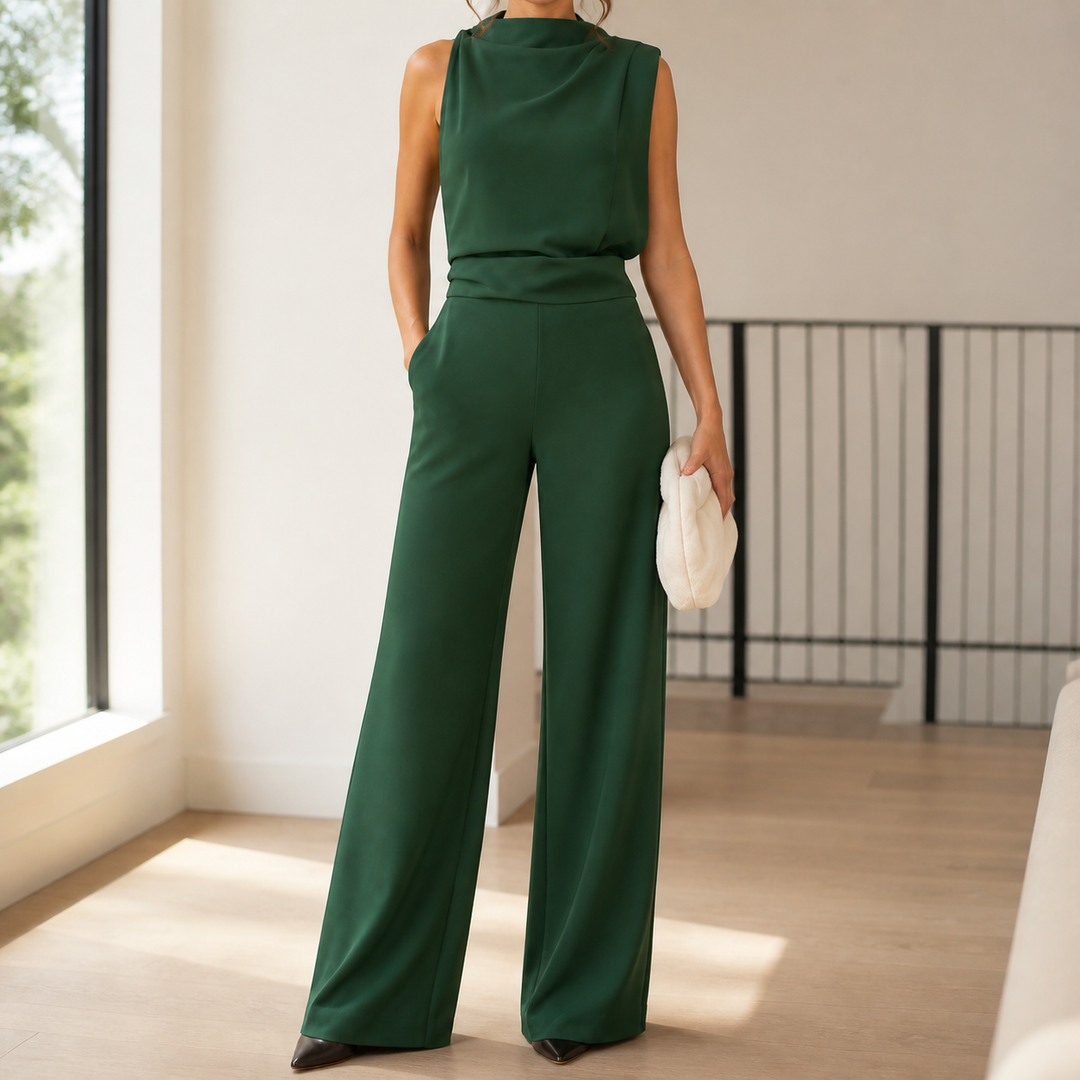 Dahlia-Louise Wide-Leg Jumpsuit - Green