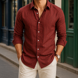 Claude Linen Shirt - Red