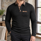 Dorian Textured Polo - Black