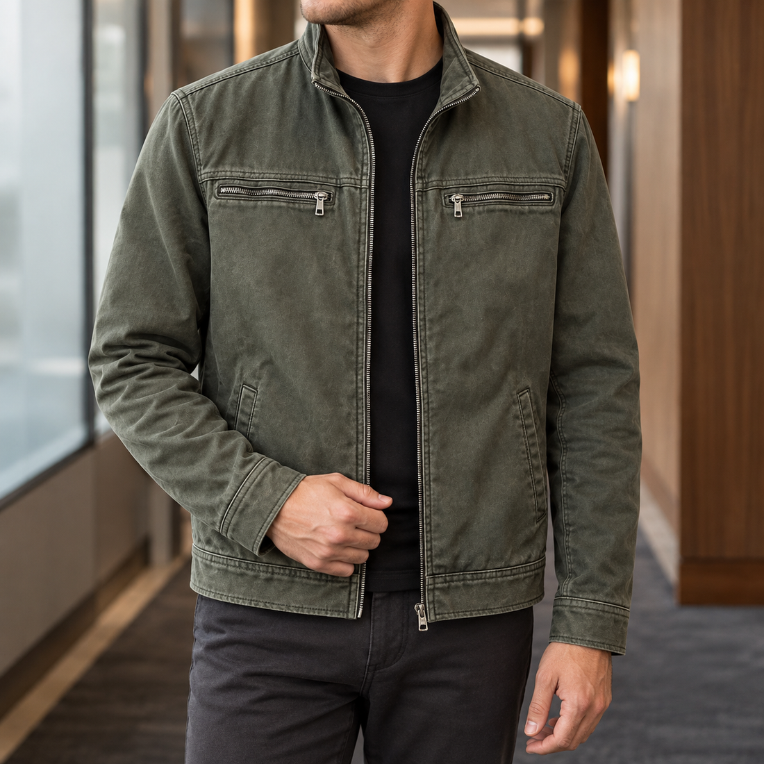 Mason Utility Jacket - Army Green