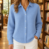 Sabina-Skye Collared Sweater - Blue