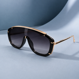 Gabriel Sculptural Sunglasses - Black