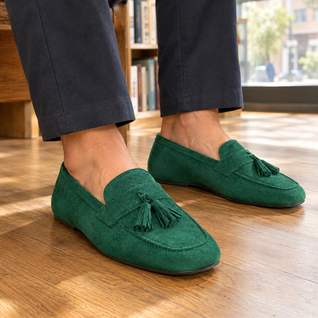 Taranto-Milano Suede Loafers - Green