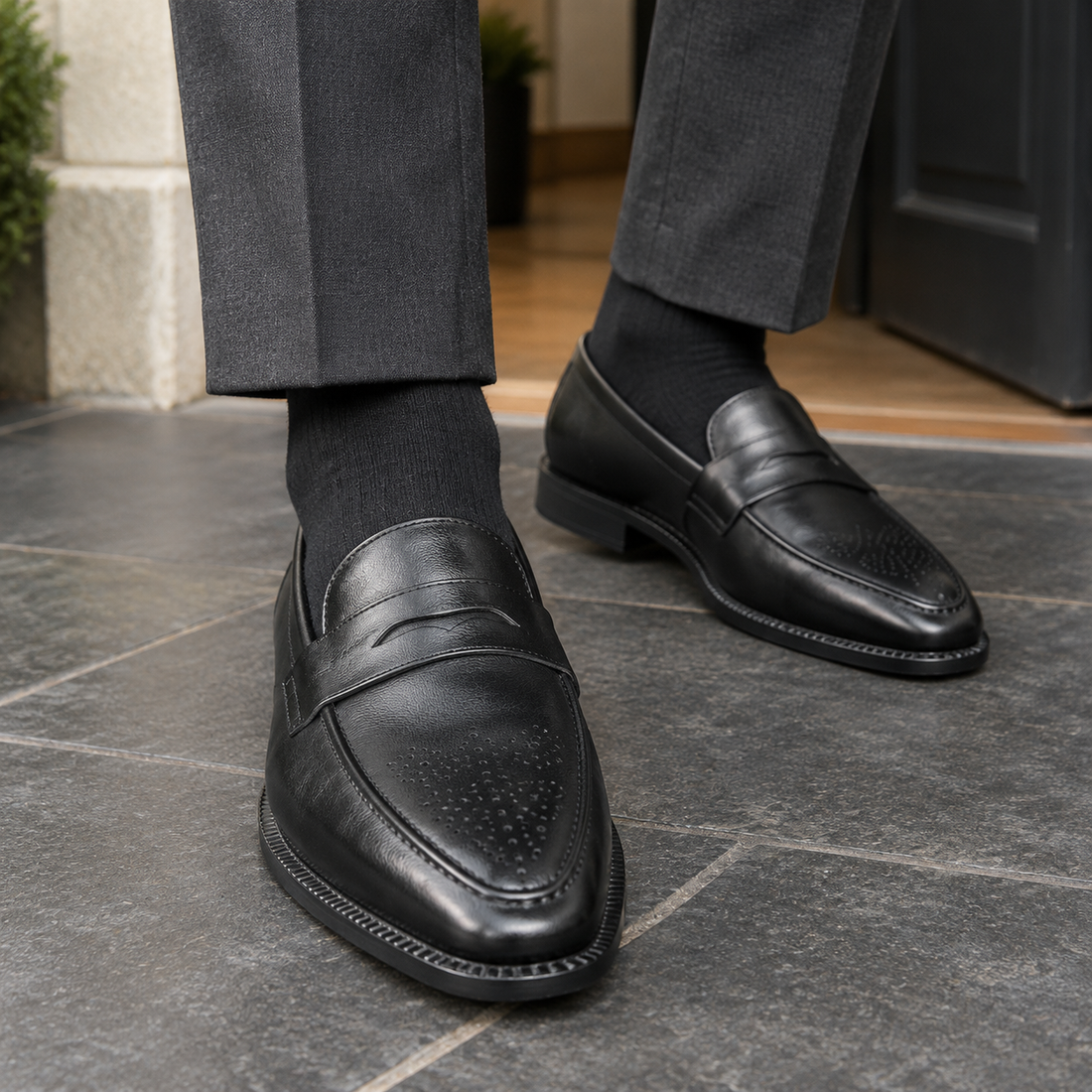 Rovelli Penny Loafers - Black