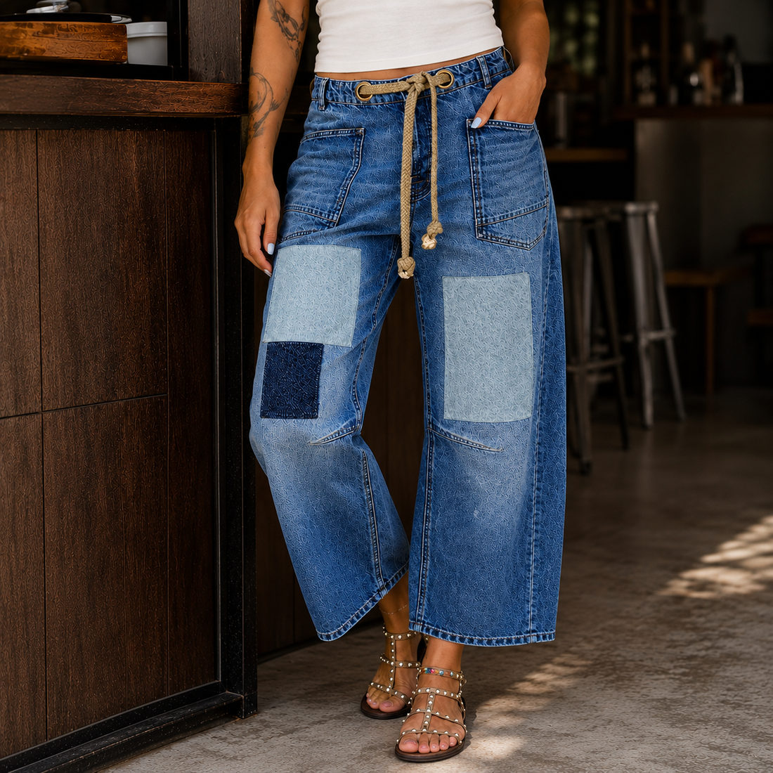 Anouk-Kate Patchwork Jeans - Blue