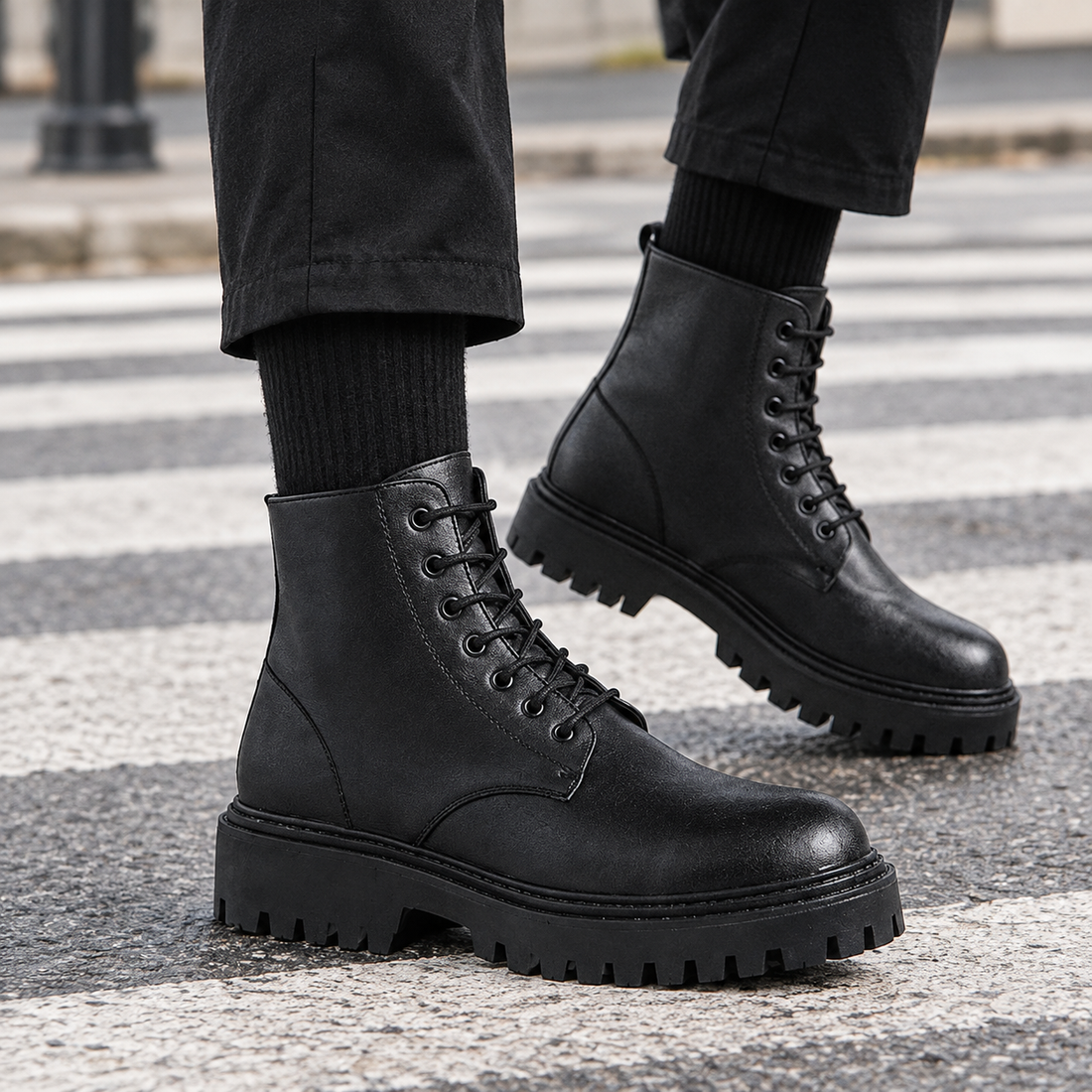 Fiorini-Rimini Lace-Up Boots - Black