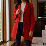 Valencia Tailored Coat - Red