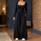 Sylvaine-Claire Wide Leg Jumpsuit - Black