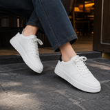 Faenza Lace-Up Sneakers - White Black