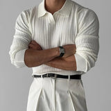 Redford Ribbed Polo - White